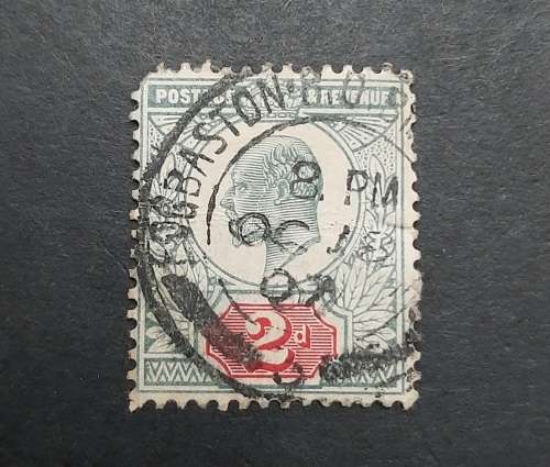 ** 1902 Great Britain KEVII 2d Green/Carmine  Stamp (USED).**