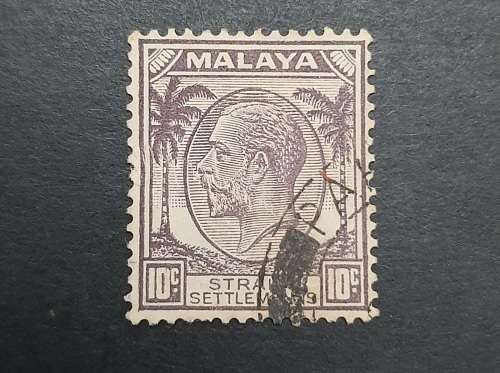 1936 Malaya KGV Straits Settlements 10c Stamp