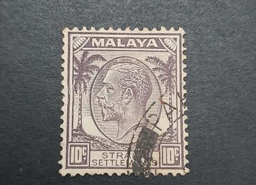 1936 Malaya KGV Straits Settlements 10c Stamp