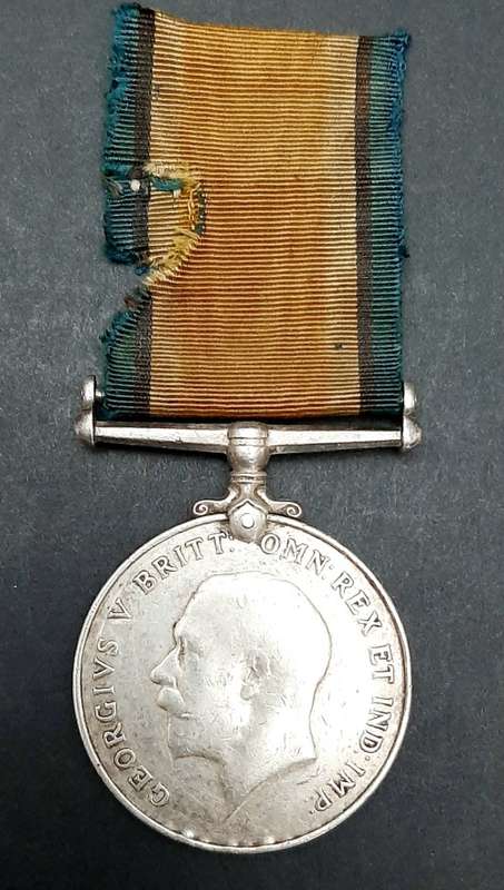WW1 British War Medal: 1st Kings African Rifles with Ribbon attached Pte. Nani