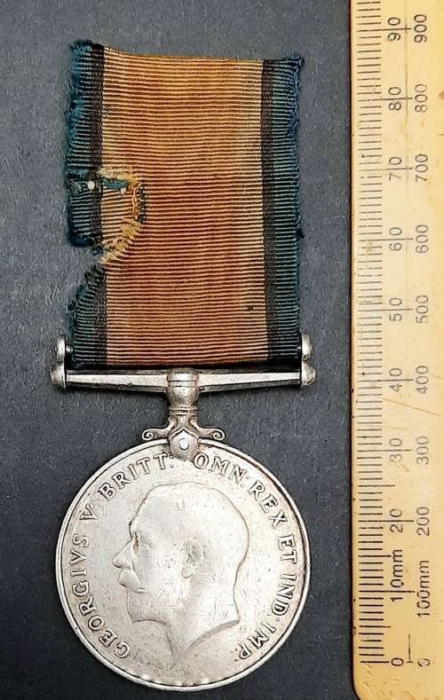 WW1 British War Medal: 1st Kings African Rifles with Ribbon attached Pte. Nani