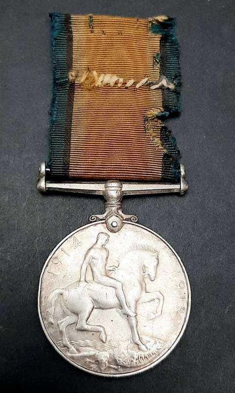 WW1 British War Medal: 1st Kings African Rifles with Ribbon attached Pte. Nani