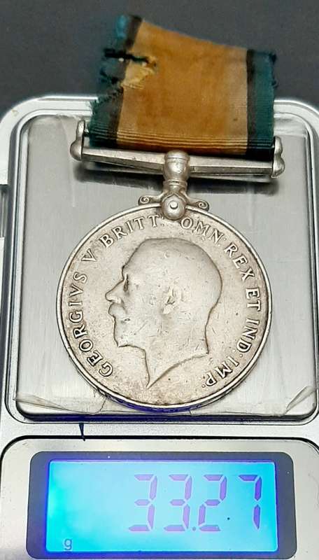 WW1 British War Medal: 1st Kings African Rifles with Ribbon attached Pte. Nani