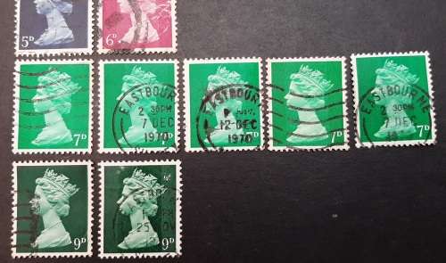 ** 1967 Great Britain QEII Pre-Decimal Stamps x 14 (USED).**