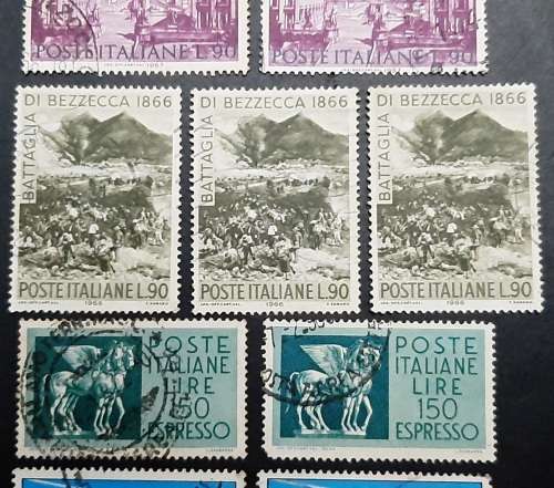 ** 1960s Italy Republic Postage Stamps x13 (USED).**