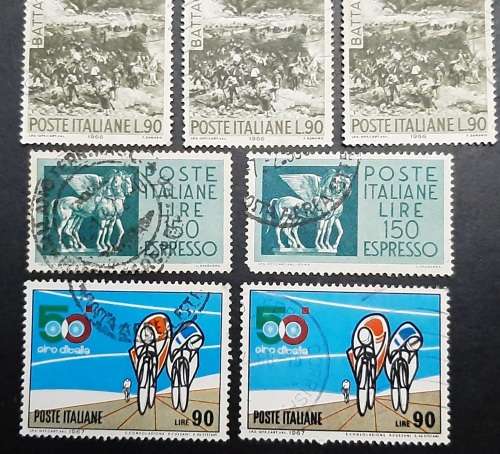 ** 1960s Italy Republic Postage Stamps x13 (USED).**