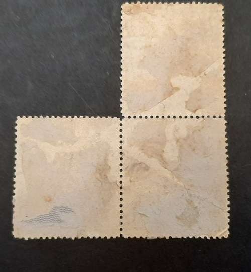 ** 1947 Malta KGVI St. Johns Cathedral 3d Blue Stamps x3 (USED).**
