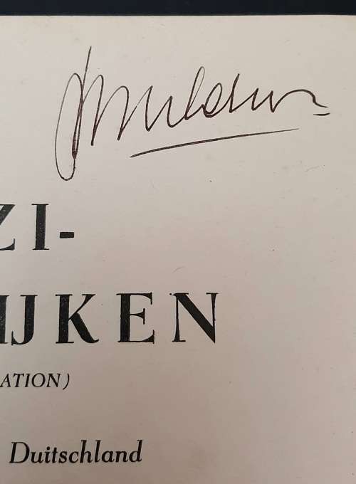 Signed 1940 Edition ` Nazi Praktijken ` by Hansjürgen Koehler