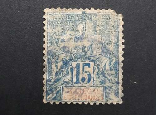 ** 1892 French Senegal 15c Postage Stamp (USED).**