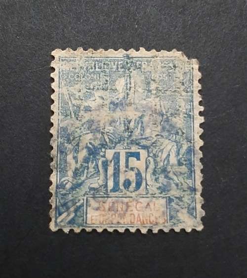 ** 1892 French Senegal 15c Postage Stamp (USED).**