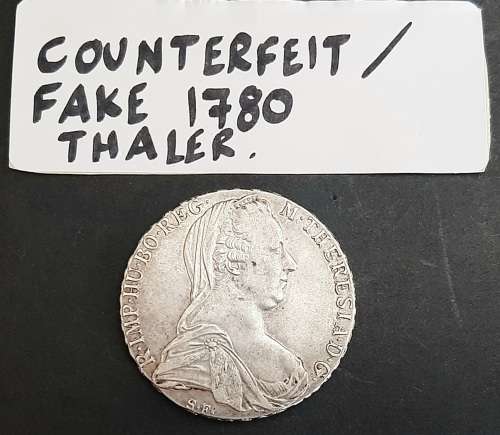 Middle East Fake: 1780 Maria Theresa Thaler Coin (Pewter)