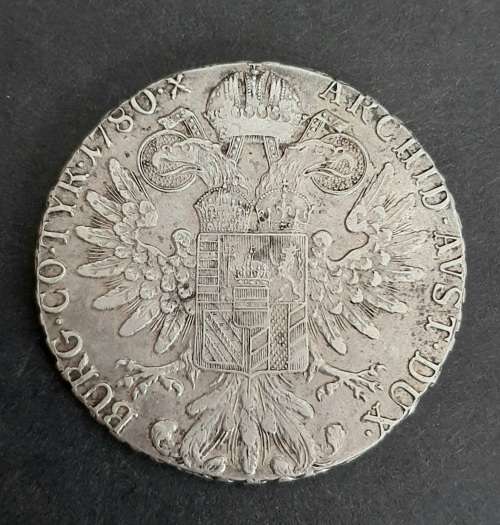 Middle East Fake: 1780 Maria Theresa Thaler Coin (Pewter)