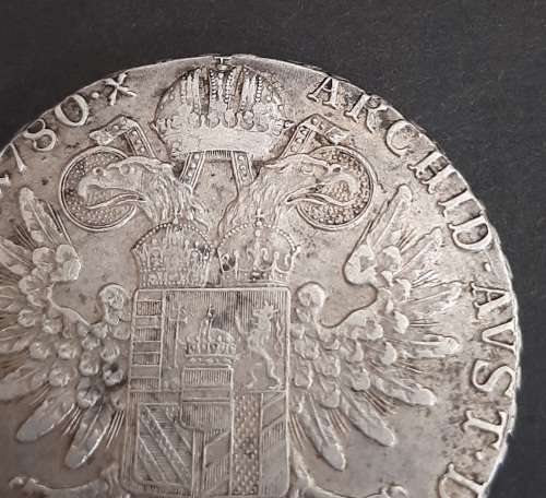 Middle East Fake: 1780 Maria Theresa Thaler Coin (Pewter)