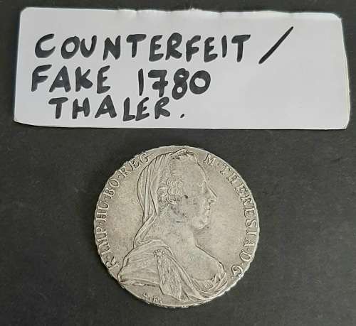Middle East Fake: 1780 Maria Theresa Thaler Coin (Pewter)