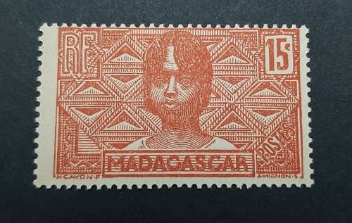 ** 1930 Madagascar 15c Betsileo Woman Stamp (MINT).**
