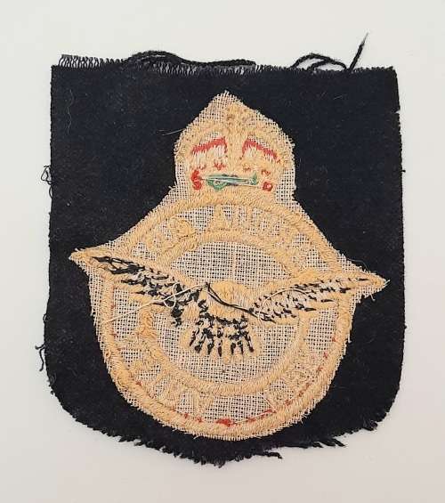 ** WW2 Royal Air Force Other Ranks` Embroidered Blazer Pocket Badge (12cm x 11cm).**