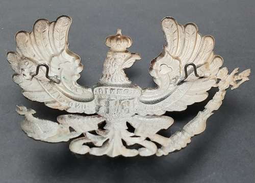 WW1 1915 Ersatz Gilded Prussian Infantry Officer's Pickelhaube Helmet Plate