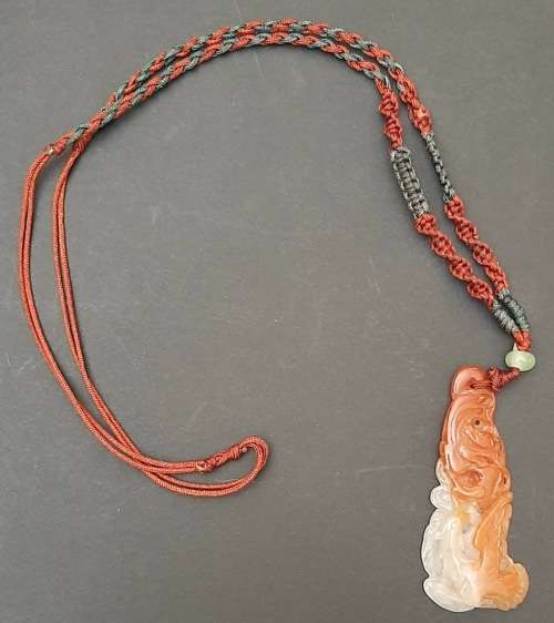 ** STUNNING: 20th Century Chinese White `Mutton Fat` Jade (Yu) Fenghuang  Pendant (8.75g).**
