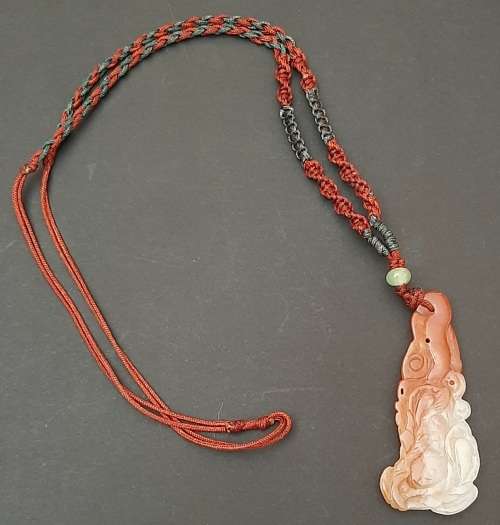 ** STUNNING: 20th Century Chinese White `Mutton Fat` Jade (Yu) Fenghuang  Pendant (8.75g).**