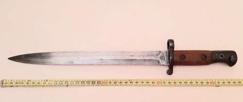** RARE : British Pattern 1903 Sanderson Bayonet w/ Scabbard & Frog (45 cm).**
