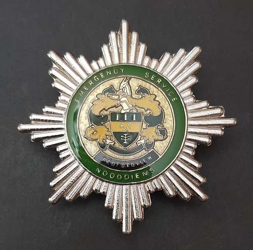 ** Pre-1994 Bedfordview Emergency Service Metal Chest Flash (2 Pins).**