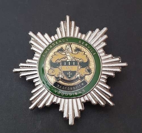 ** Pre-1994 Bedfordview Emergency Service Metal Chest Flash (2 Pins).**
