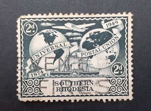 1949 Southern Rhodesia 2d Universal Postal Union Stamp
