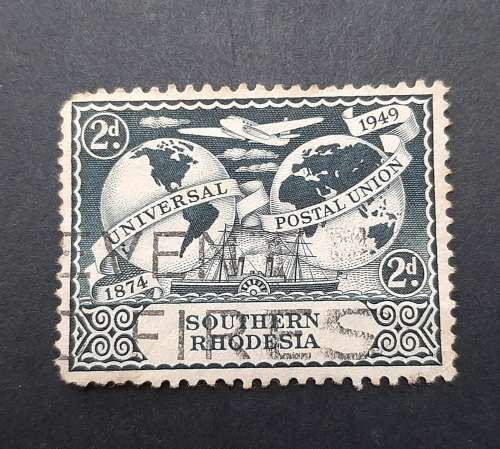 1949 Southern Rhodesia 2d Universal Postal Union Stamp