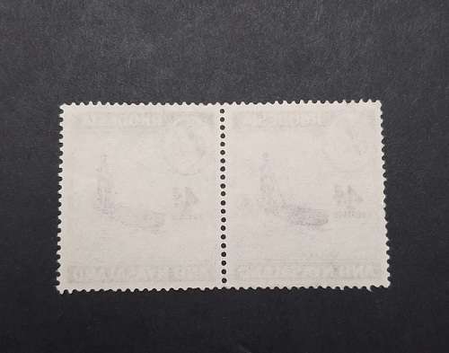 ** 1959 QEII Rhodesia & Nyasaland 4d Pair Stamps (USED).**
