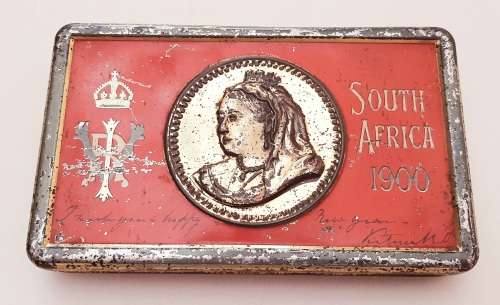 Boer War New Year 1900 Queen Victoria Chocolate Tin