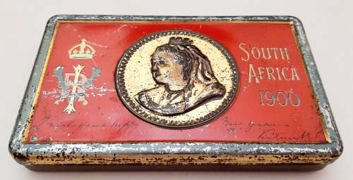 Boer War New Year 1900 Queen Victoria Chocolate Tin