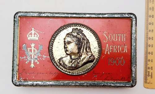 Boer War New Year 1900 Queen Victoria Chocolate Tin