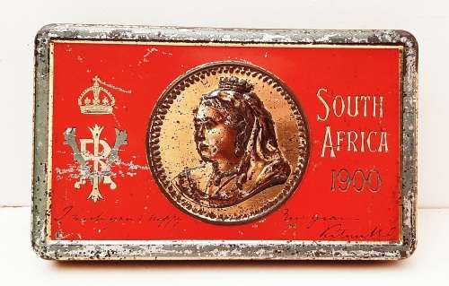 Boer War New Year 1900 Queen Victoria Chocolate Tin