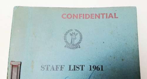 ** RARE: 1961 Tanganyika Confidential Colonial Administration Staff List Guide (USED).**