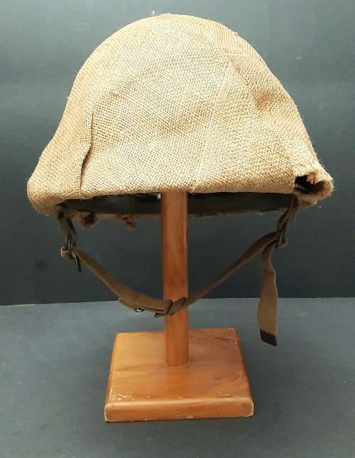 ** Border War : 1970s SADF Steel Helmet w/ Camouflage Hessian Cover (USED).**