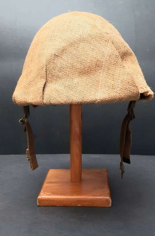 ** Border War : 1970s SADF Steel Helmet w/ Camouflage Hessian Cover (USED).**