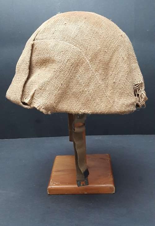 ** Border War : 1970s SADF Steel Helmet w/ Camouflage Hessian Cover (USED).**