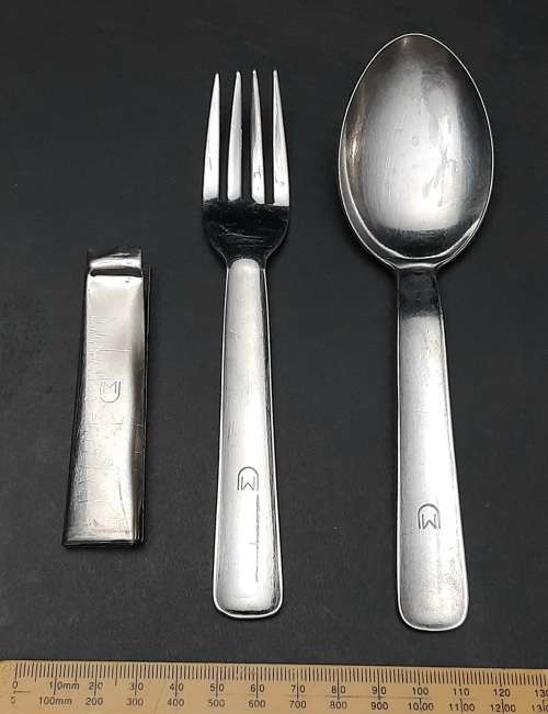 ** Border War:  1960s SADF Steel Pikstel / Utensil Set ( Knife Missing ).**