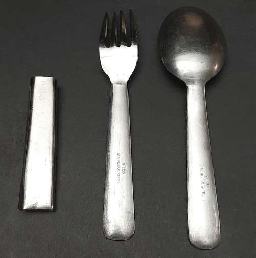 ** Border War:  1960s SADF Steel Pikstel / Utensil Set ( Knife Missing ).**