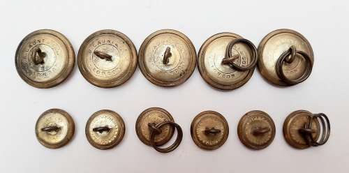 **WW2 :  Lot x 11 Royal Air Force (RAF) Brass Tunic Buttons ( Gaunt & Son ).**