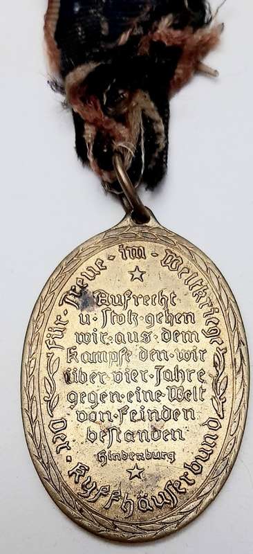 WW1 German Kyffhäuser Union Veteran's Medal with Swords