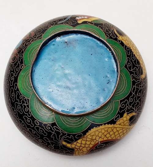 ** STUNNING: Pair Late 19th Century Chinese Cloisonne Enamel Vessels ( x2 ).**