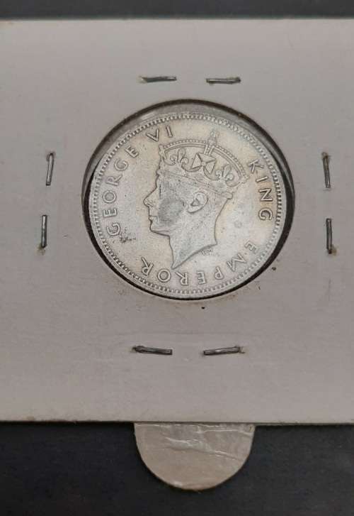 ** RARE : .925 Silver Southern Rhodesia 1939  1 Shilling Coin (VF).**