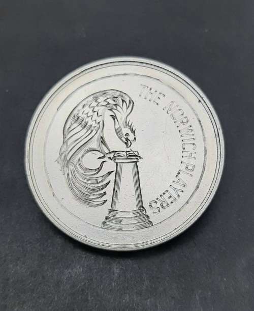 ** RARE : 1920s Norwich Players Dramatic Society .925 Silver Badge (Unmarked).**