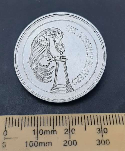 ** RARE : 1920s Norwich Players Dramatic Society .925 Silver Badge (Unmarked).**
