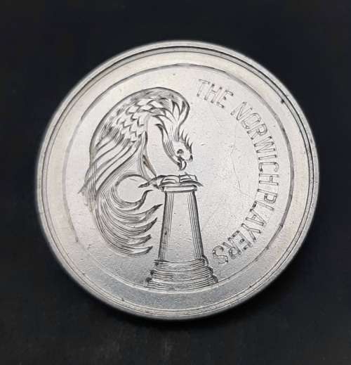 ** RARE : 1920s Norwich Players Dramatic Society .925 Silver Badge (Unmarked).**