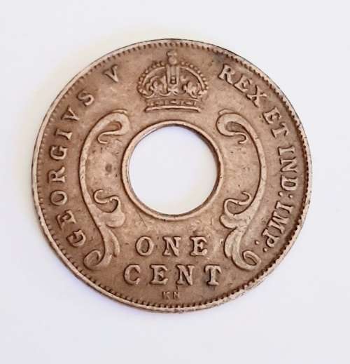** 1928  KGV East Africa 1c Coin `KN`  [ F/VF ].**