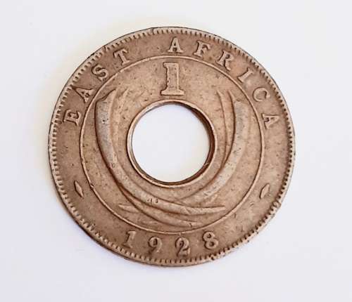 ** 1928  KGV East Africa 1c Coin `KN`  [ F/VF ].**