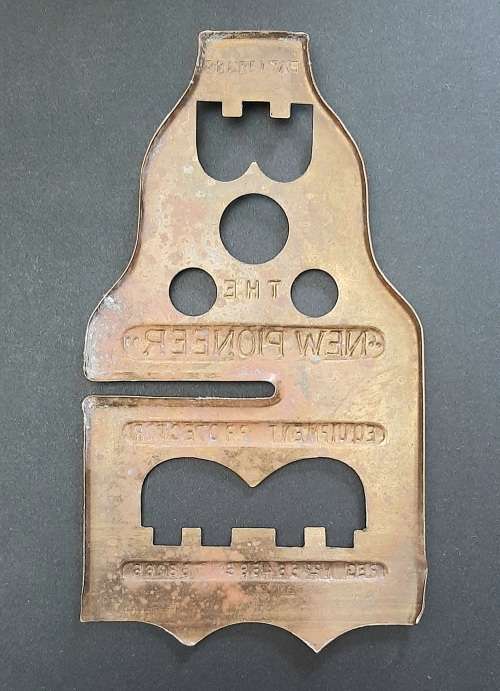 WW1 New Pioneer 1918 Pattern Equipment Protector Brass Panel 15cm x 8cm