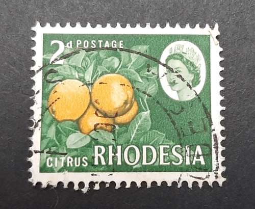 1966 Rhodesia 2d Citrus Stamp
